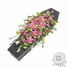 Pink Rose &amp; Lily Spray