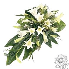 White Lily Spray
